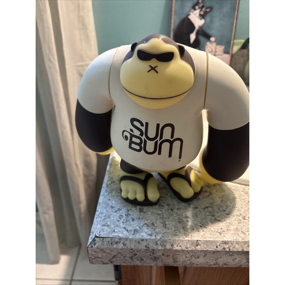 Sun Bum Monkey Sonny Mascot Collectible Advertising Figure White Brown